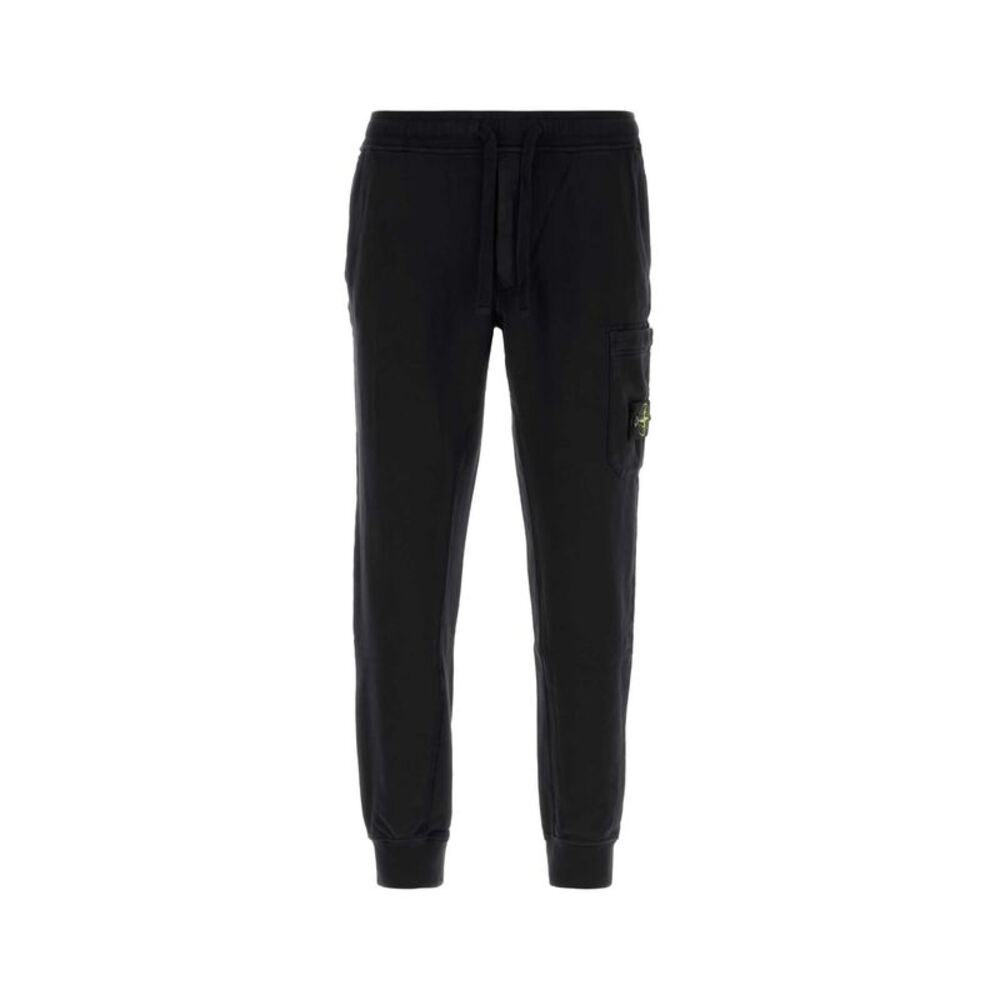 Stone Island Men Black Cotton Joggers
